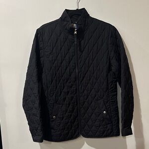 Lands' End Black Quilted Puffer Jacket